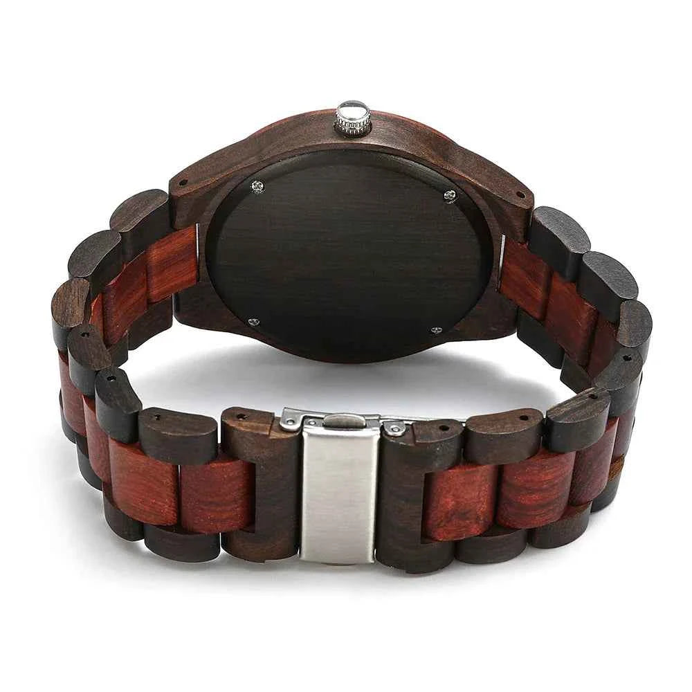 Wooden Skeleton Dial Analog Wristwatch | Durable Timepiece