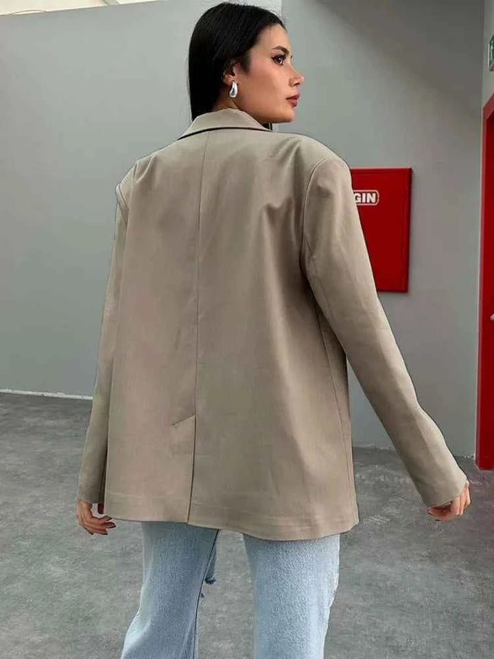 Women's Tailored Fit Classic Blazer Taupe
