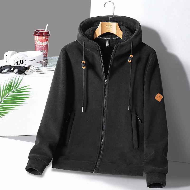 Men's Heavy Fleece Hoodie Black