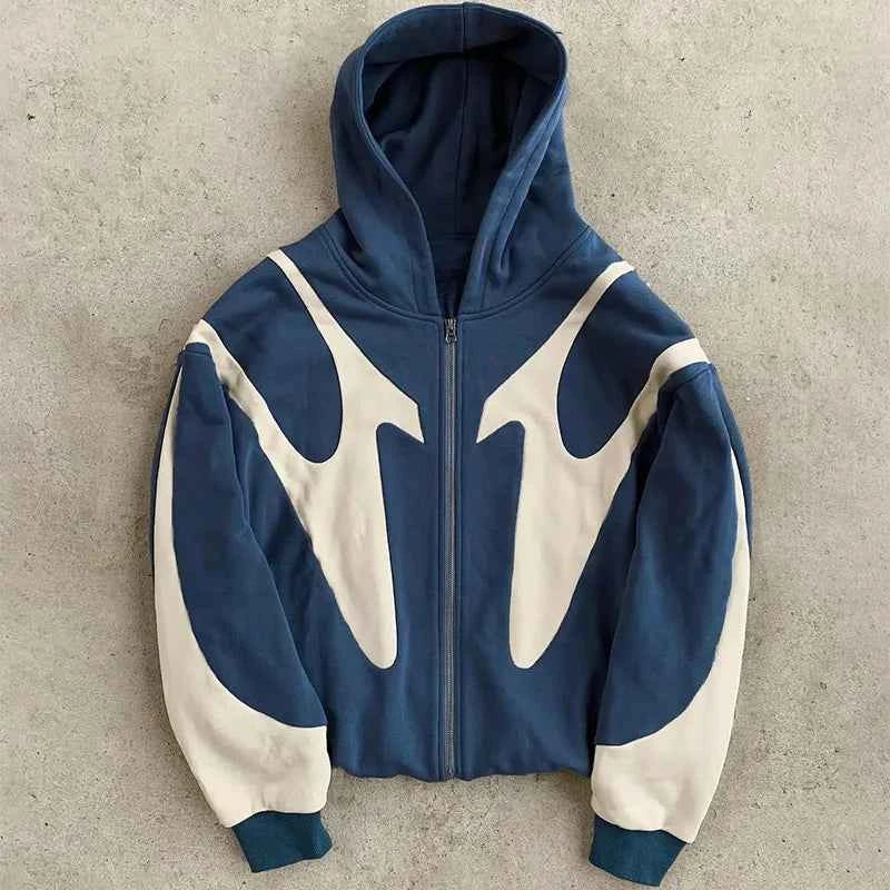 Men's Full-Zip Hoodie - Knox Style Blue