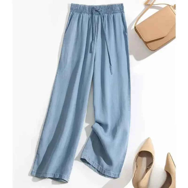 Women's Wide Leg Pants - Stylish and Comfortable Fit Sky blue