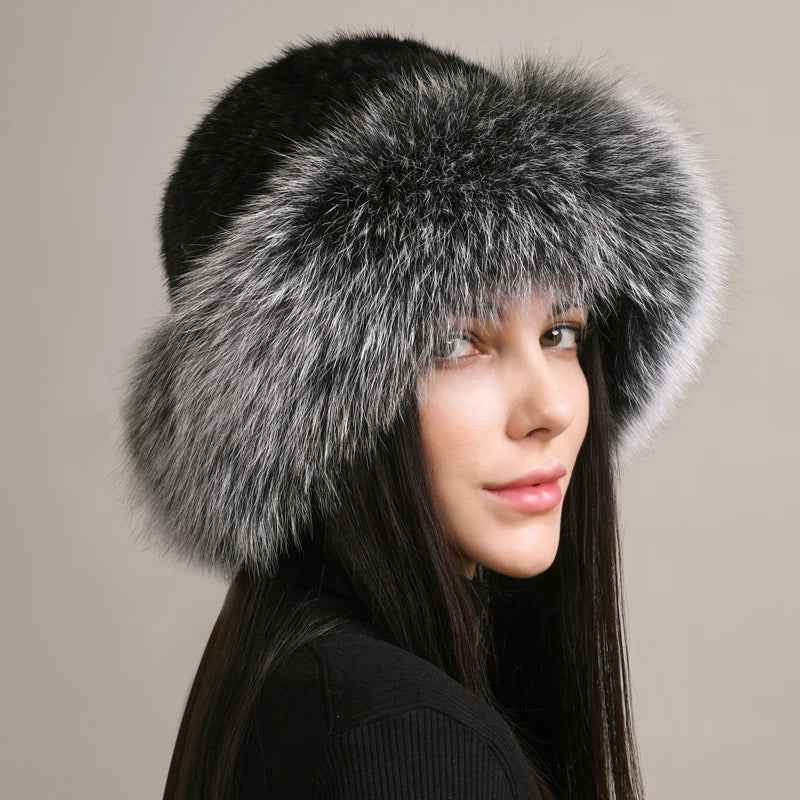 Luxurious Mink Fur Hat for Ultimate Warmth Black