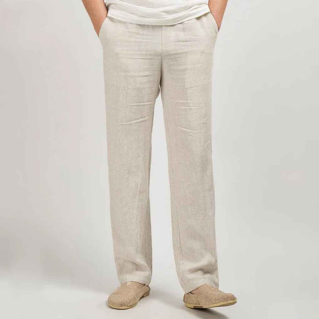 Men's Summer Loose Fit Comfort Pants Beige