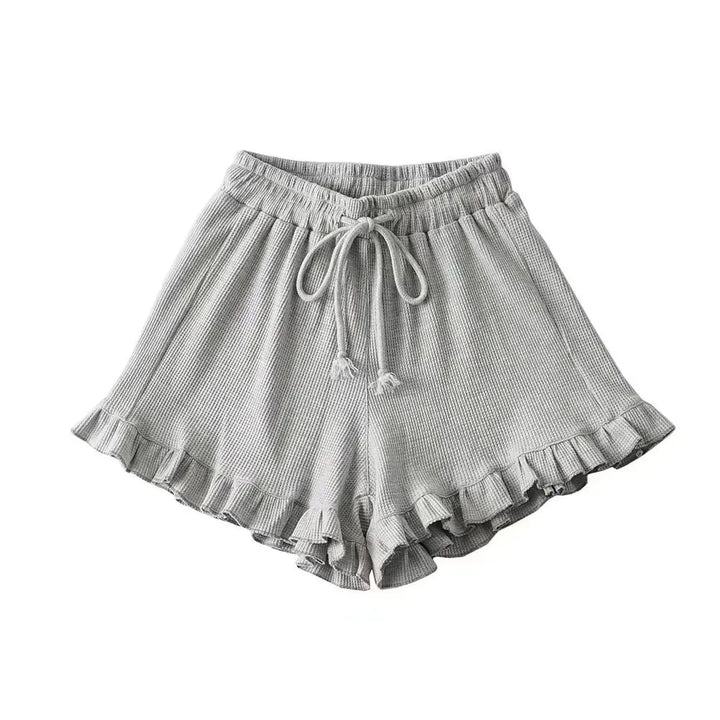 Women's Ruffle Hem Shorts Gray