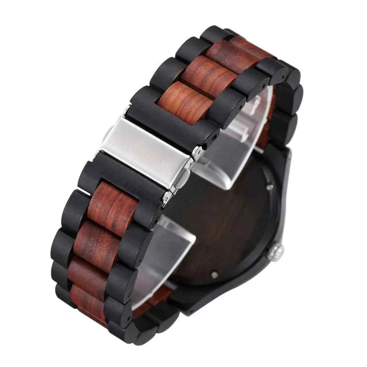 Wooden Skeleton Dial Analog Wristwatch | Durable Timepiece
