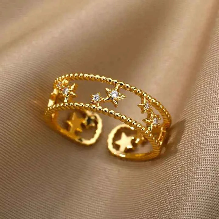 Adjustable Stargazing Ring Gold