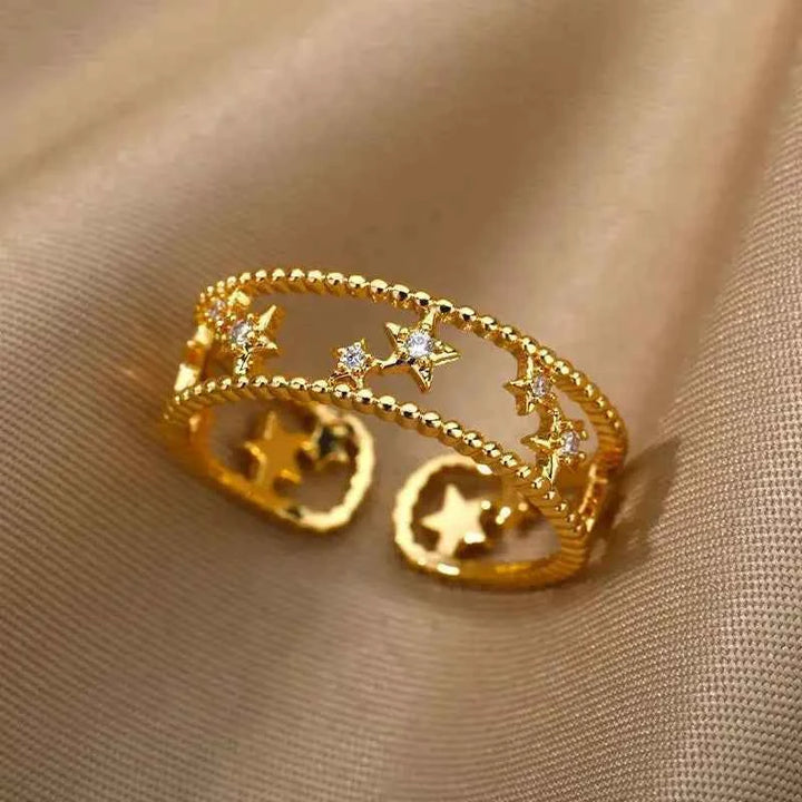 Adjustable Stargazing Ring Gold
