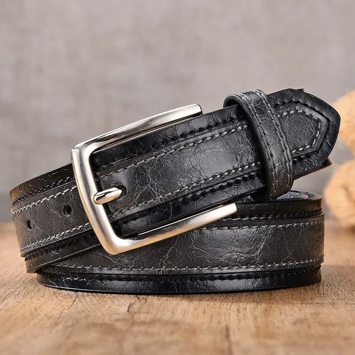 Contrast-Panel Belt with Stylish Design Gray & Blue