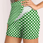 Women's High-Waist Checked Skort