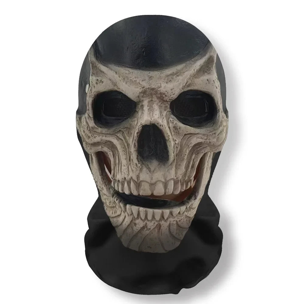 Halloween's 3D Ghost Face Mask, Stretch Mesh Full Skull Headgear A5