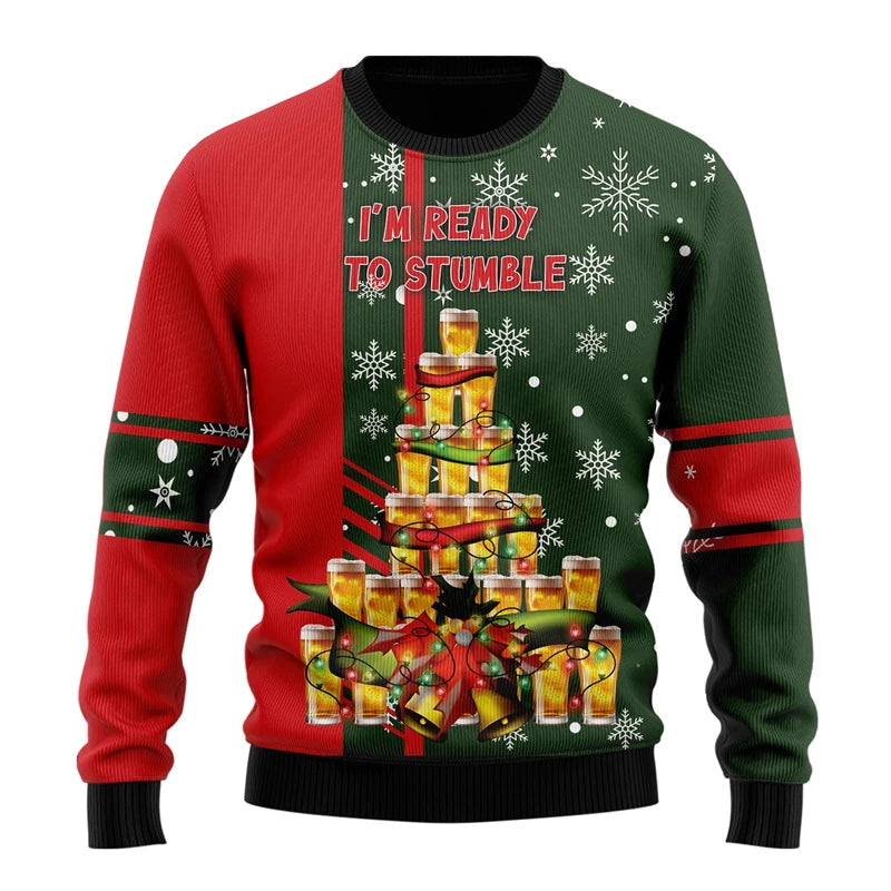 Julesweater til kvinder og mænd - afslappet hiphop-pullover