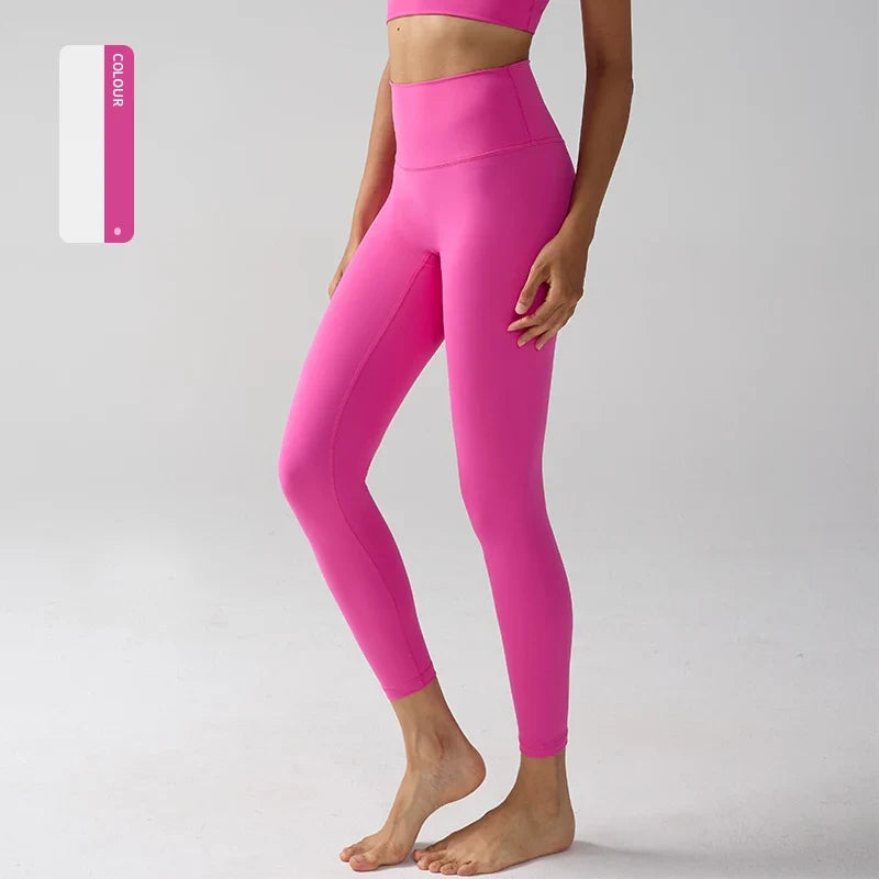 Women's High Waisted Leggings for Fitness, Yoga, and Everyday Use Dragon Fruit