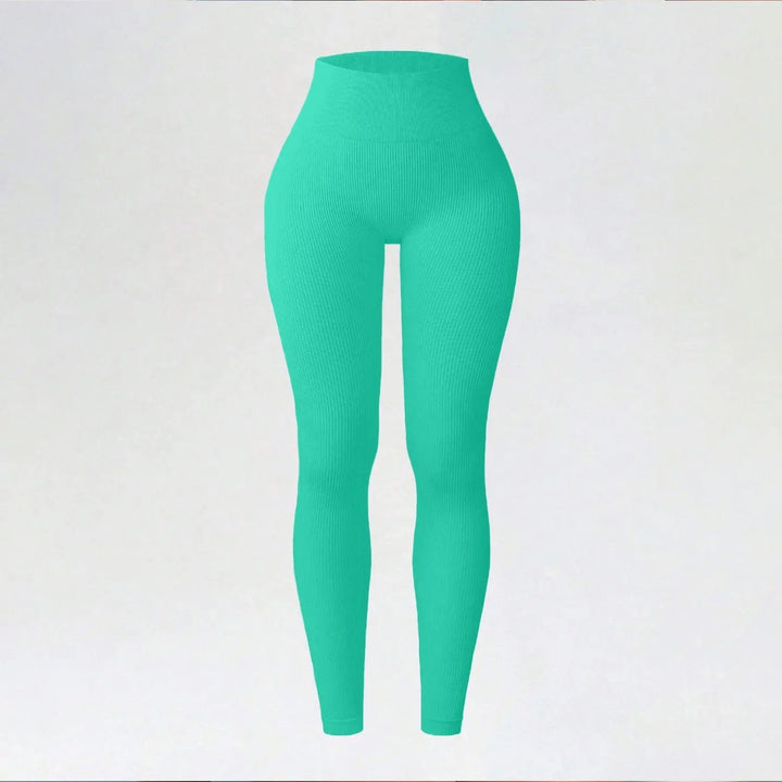 Women's High-Waisted Seamless Yoga Leggings for Fitness & Running Moss green