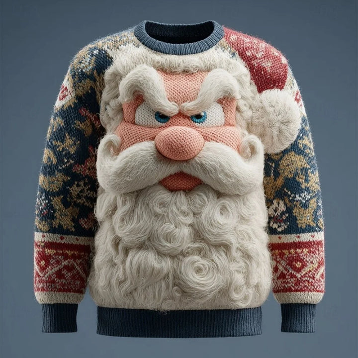 Cozy Knitted Ugly Christmas Sweater for Men - Crew Neck MYWYS00035