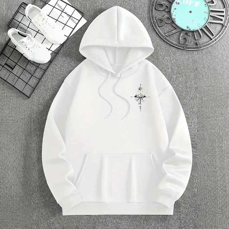 Men's Retro Compass Graphic Hoodie
