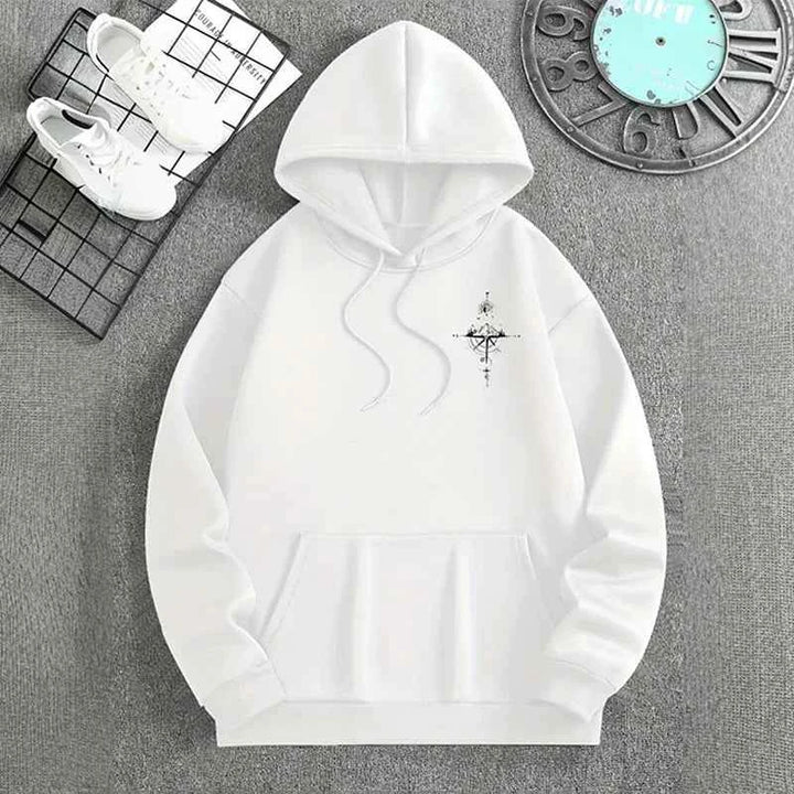 Men's Retro Compass Graphic Hoodie
