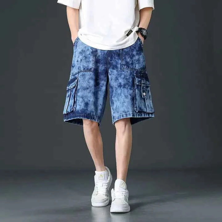 Men's Cargo Shorts - Brooks Street Style Ocean Acid Wash