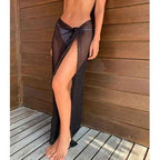 Women's Trendy Summer Cover-Up Skirt Black