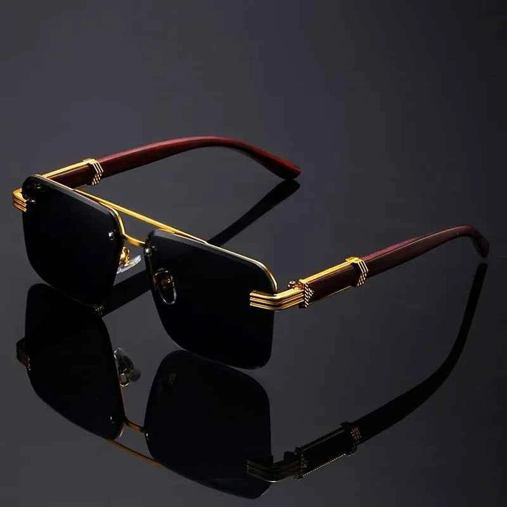 Stylish Wooden Frame Sunglasses for a Chic Look Black