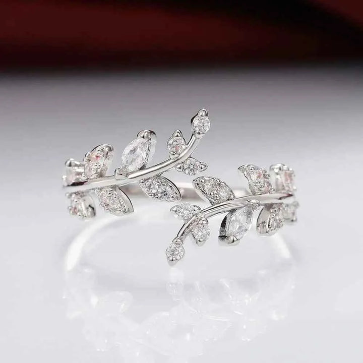 Adjustable Eden Leaf Ring