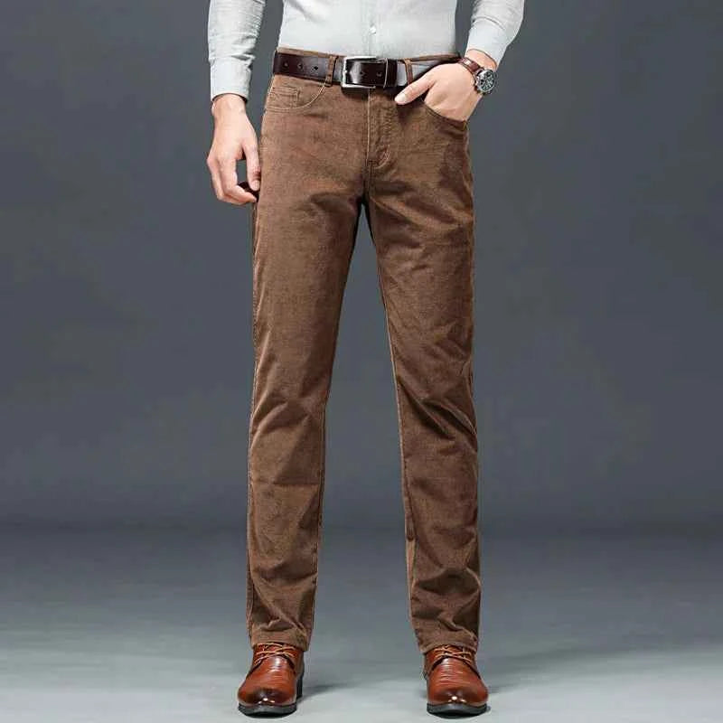 Men's Stretch Trousers - Comfortable and Flexible Fit Brown