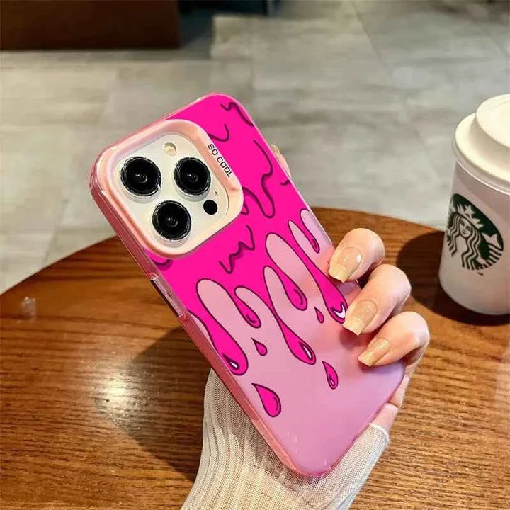 Vibrant Color Palette iPhone Case Pink