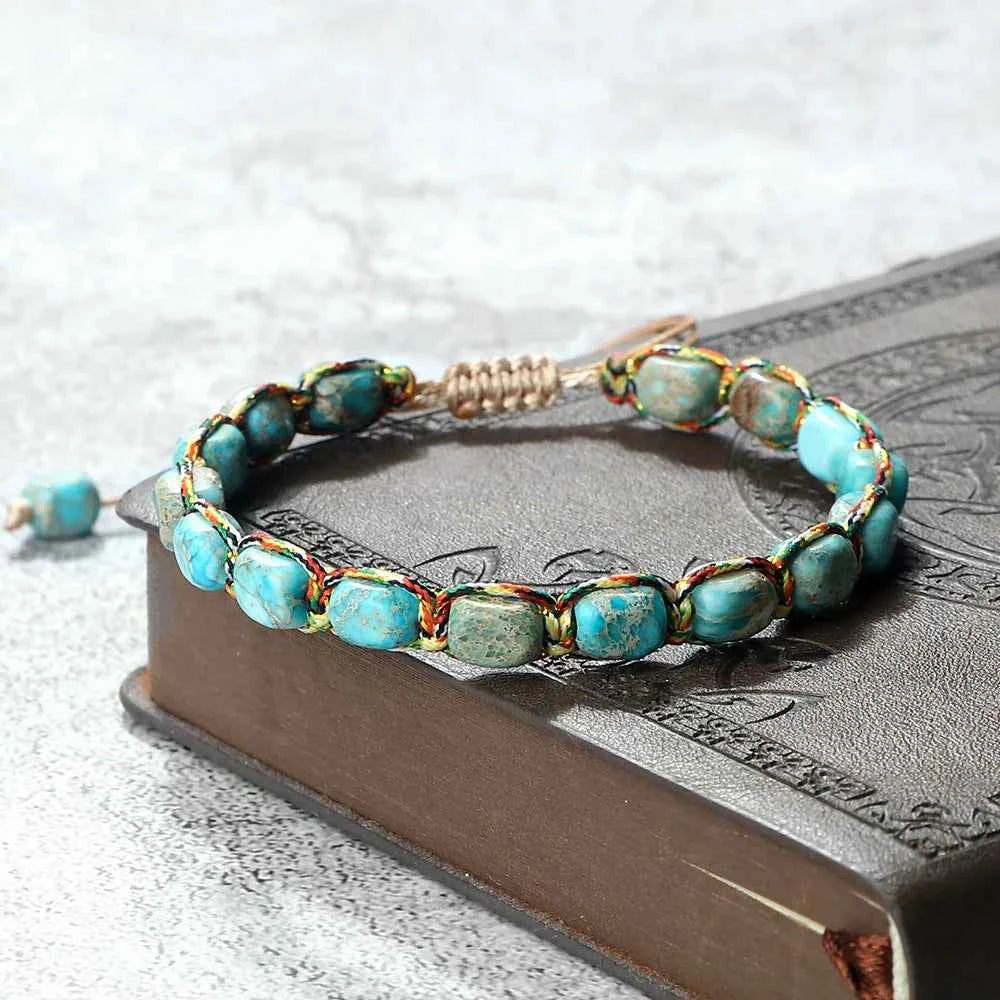 Braided Stone Bracelet - Stylish and Unique Accessory