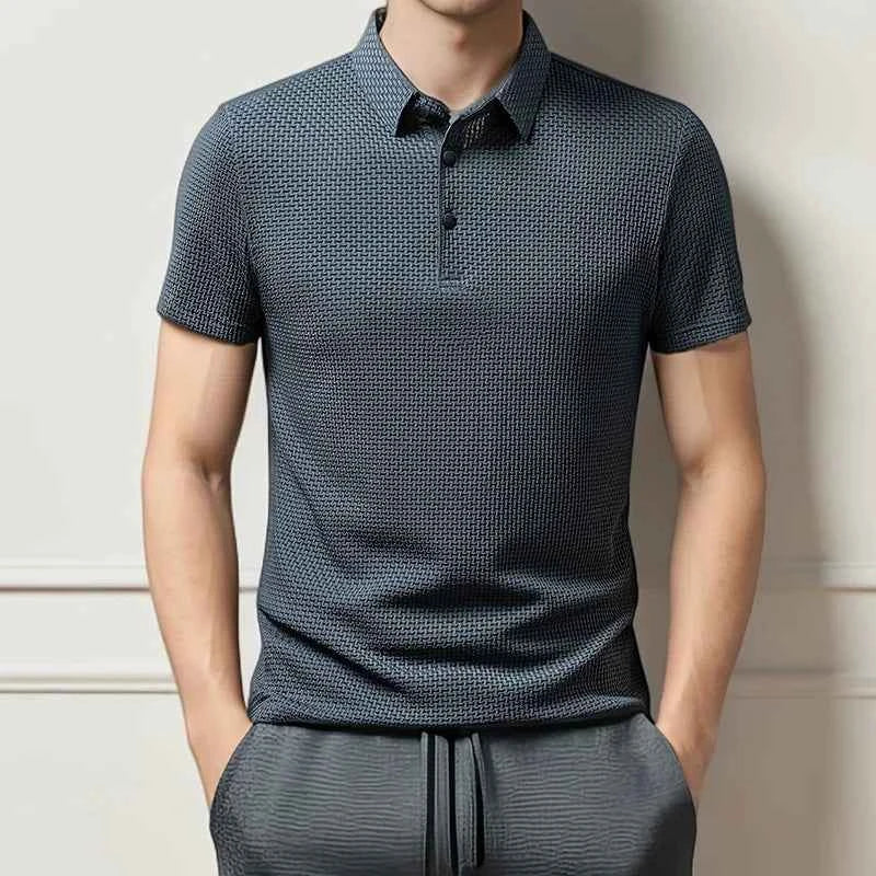 Men's Textured Polo Shirt