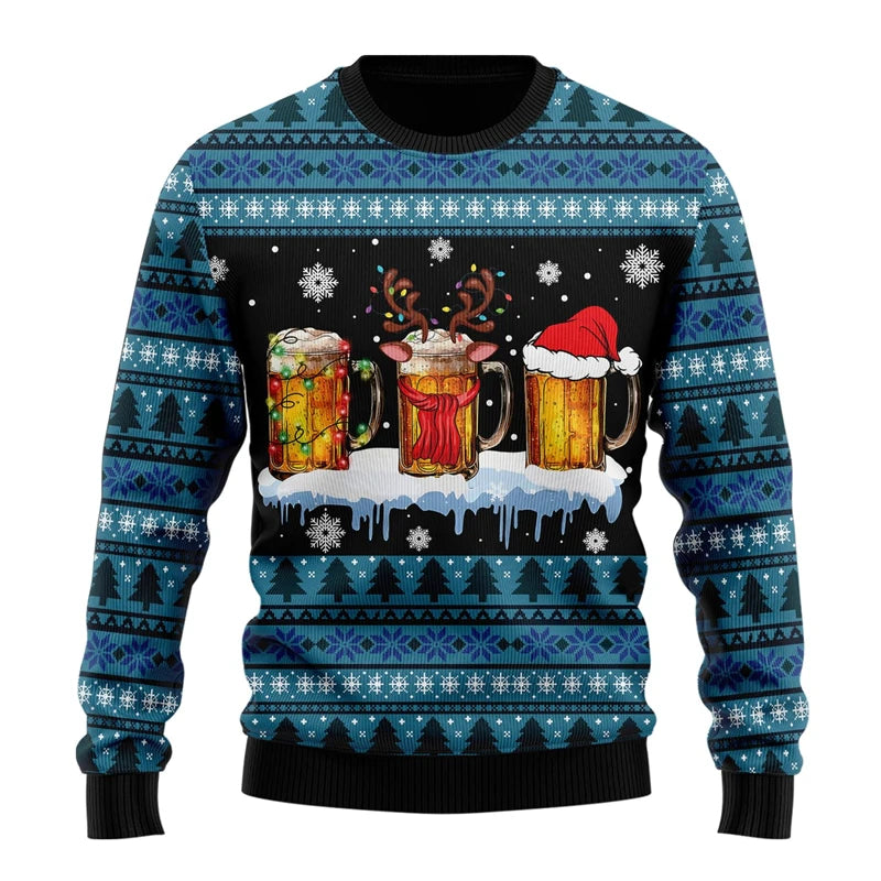 Julesweater til kvinder og mænd - afslappet hiphop-pullover