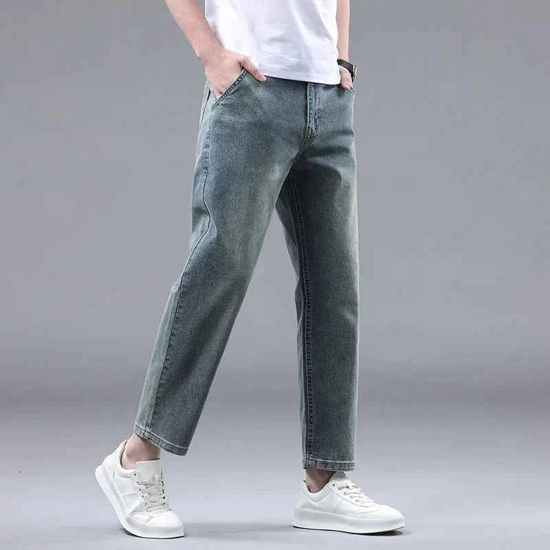 Men's Cropped Denim Jeans