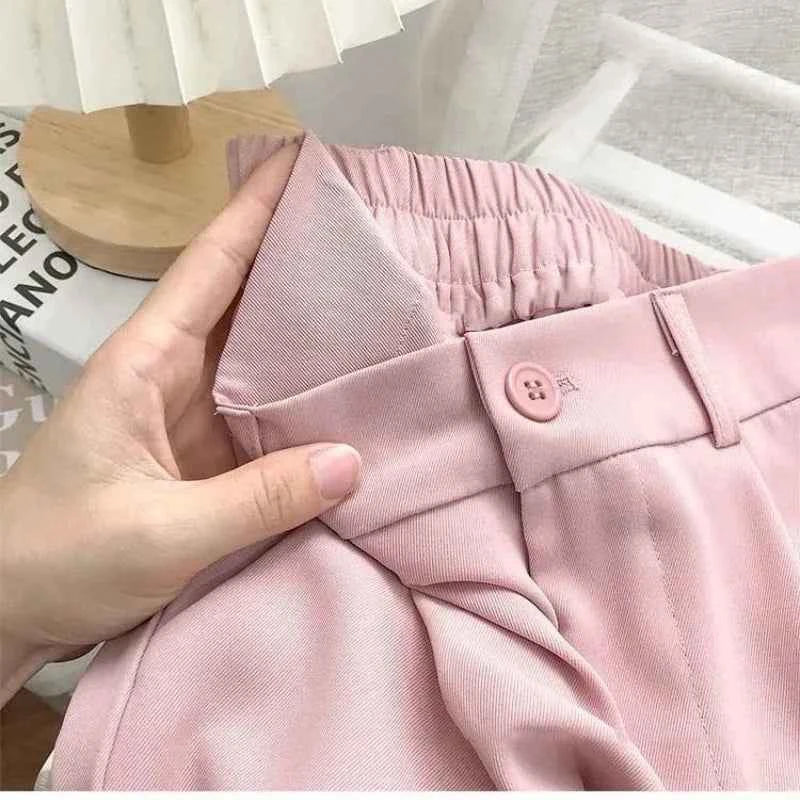 Women's High-Waist Pleated Trousers