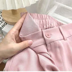 Women's High-Waist Pleated Trousers