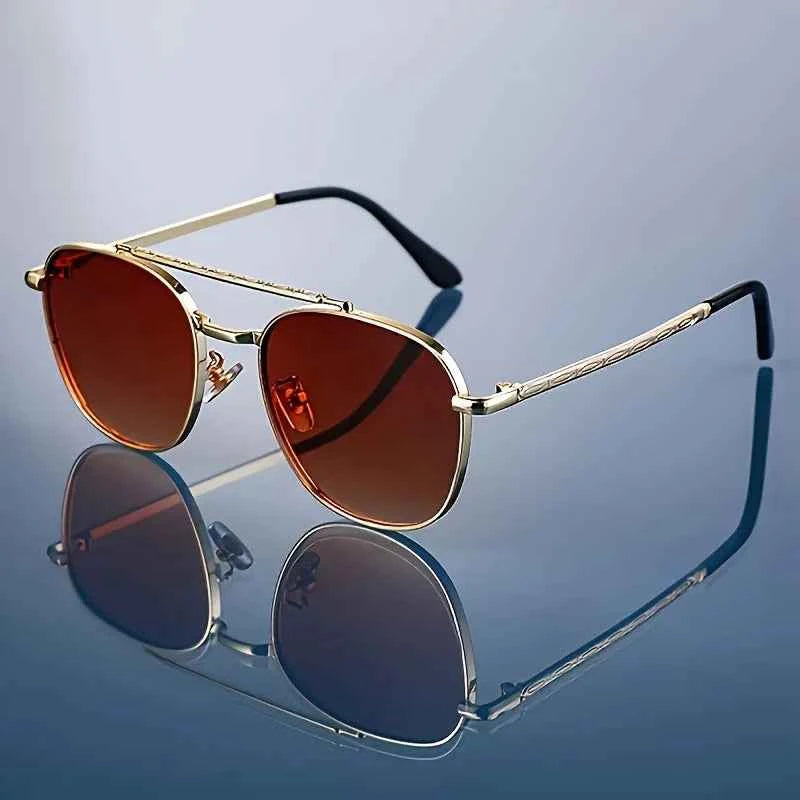 Stylish Aviator Sunglasses for Ultimate UV Protection Golden Ember