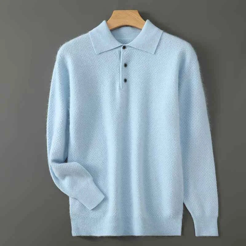Men's Cashmere Sweater - Luxurious Comfort and Style Sky Blue