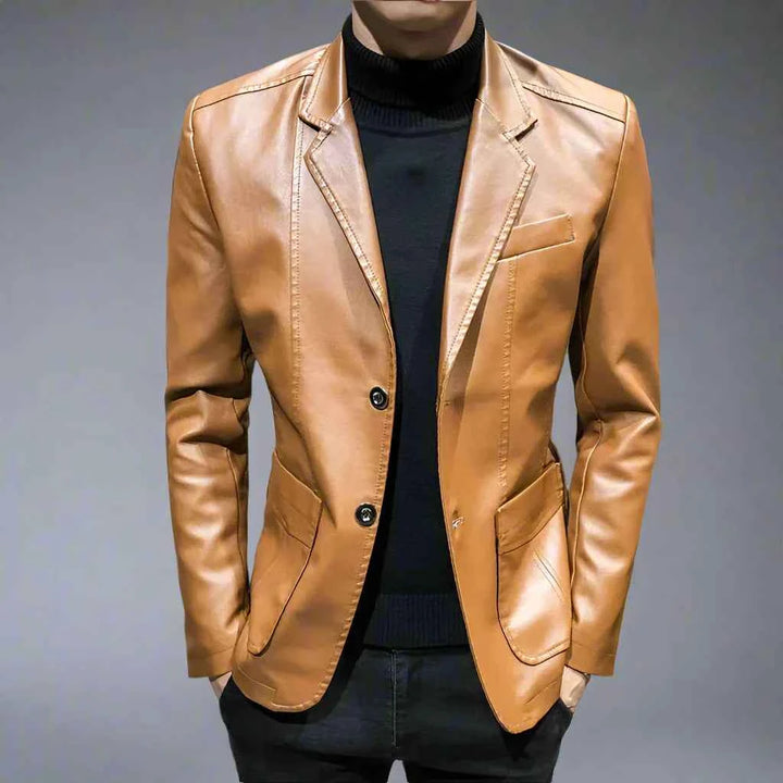 Men's Romano Leather Blazer