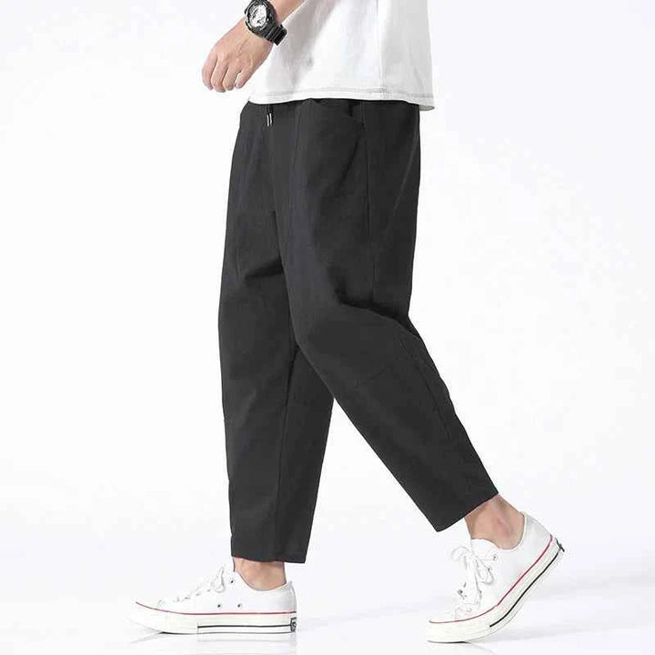 Men's Ankle-Length Pants - Stylish & Comfortable Black
