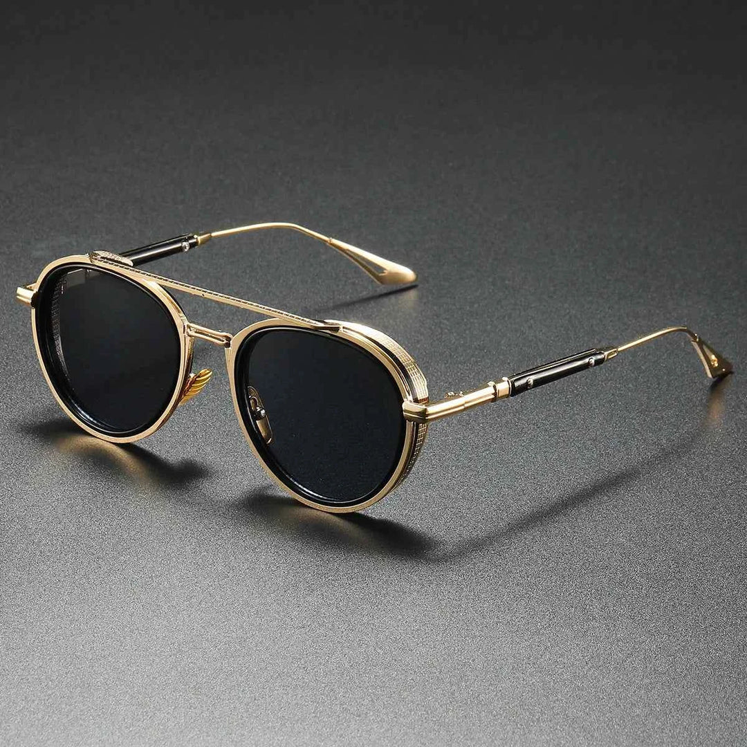 Retro Aviator Sunglasses for Men Black