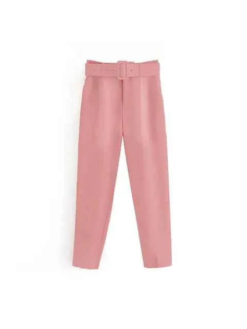 Women's Tailored Blazer and High Waist Trouser Suit Set