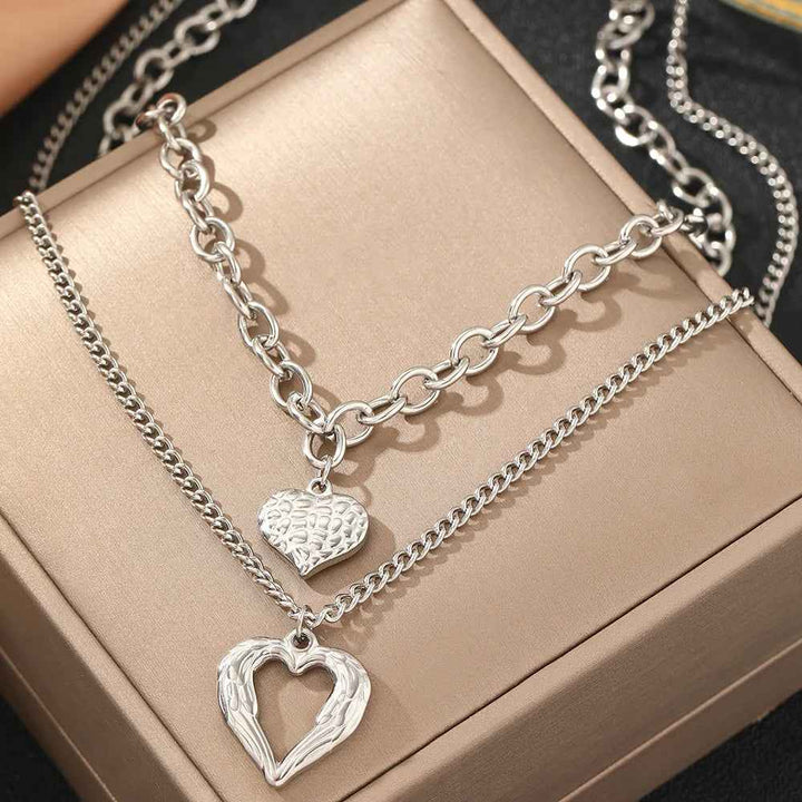 Elegant Heart Necklace Set