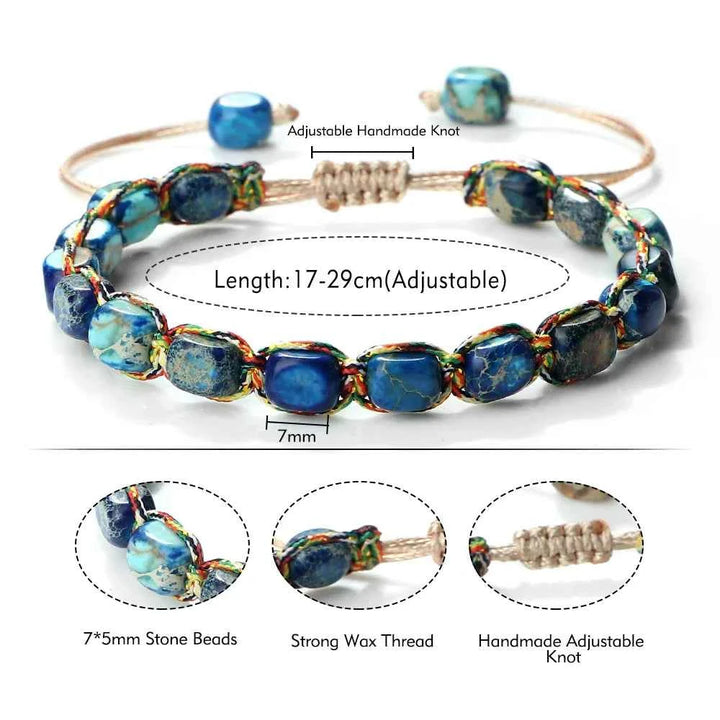 Braided Stone Bracelet - Stylish and Unique Accessory