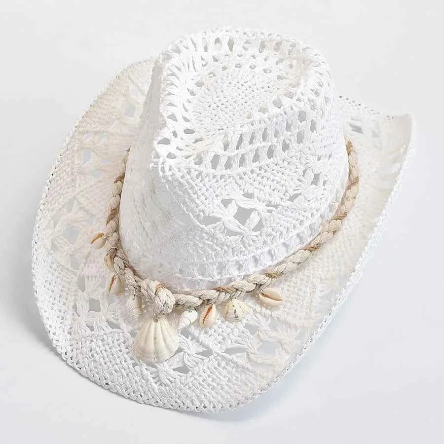Beachy Seashell Straw Hat