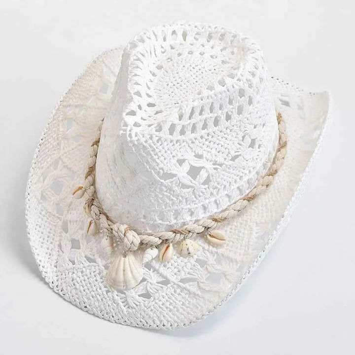 Beachy Seashell Straw Hat
