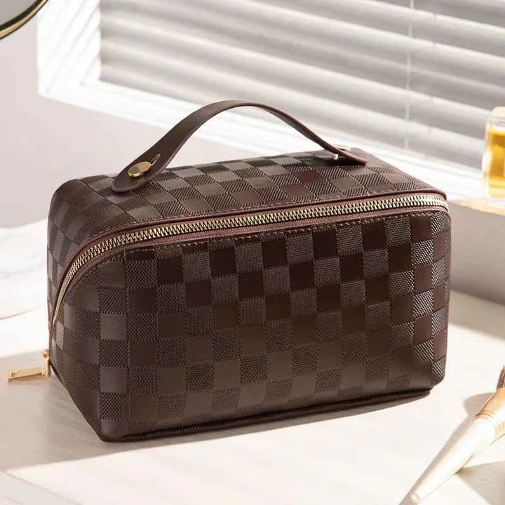 Chic Makeup Organizer Bag Brown