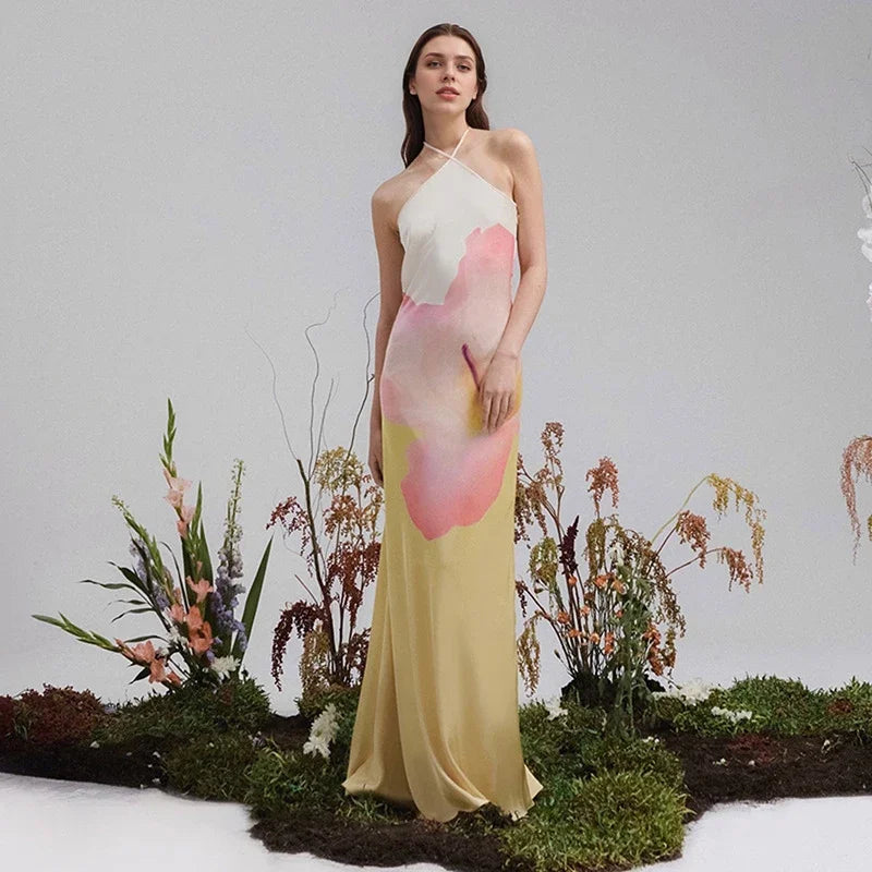 Hannah | Women's Elegant Floral One-Shoulder Maxi Dress