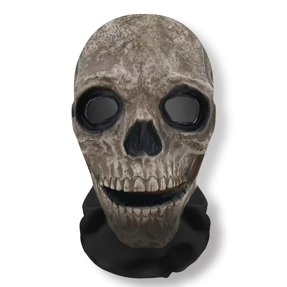 Halloween's 3D Ghost Face Mask, Stretch Mesh Full Skull Headgear A4