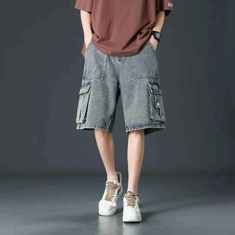 Men's Cargo Shorts - Brooks Street Style Stone Grey Wash