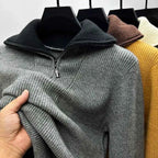 Men's Half-Zip Knit Sweater - Premium Quality