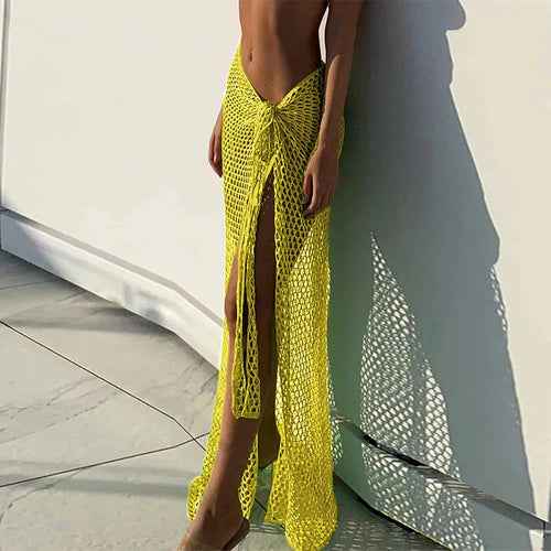 Women's Trendy Summer Cover-Up Skirt Yellow