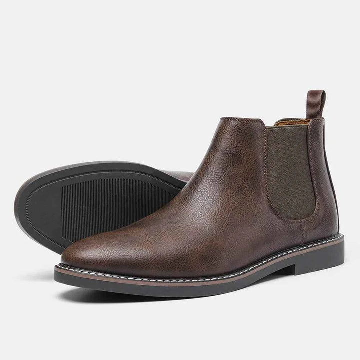 Men's Classic Chelsea Winter Ankle Boots Dark Brown
