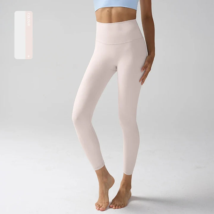 Women's High Waisted Leggings for Fitness, Yoga, and Everyday Use Pink Coffee
